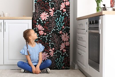 Magnetic refrigerator cover Vintage flowers