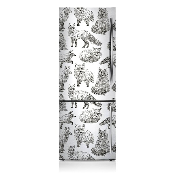 Decoration refrigerator cover Drawn foxes