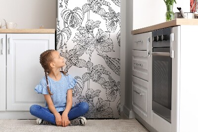 Magnetic refrigerator cover Flower tears line