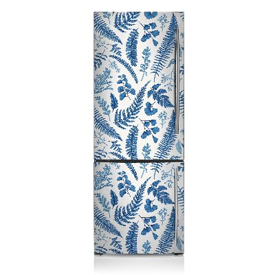 Decoration refrigerator cover Blue fern