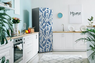 Decoration refrigerator cover Blue fern