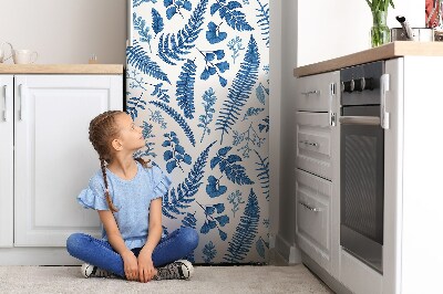 Decoration refrigerator cover Blue fern