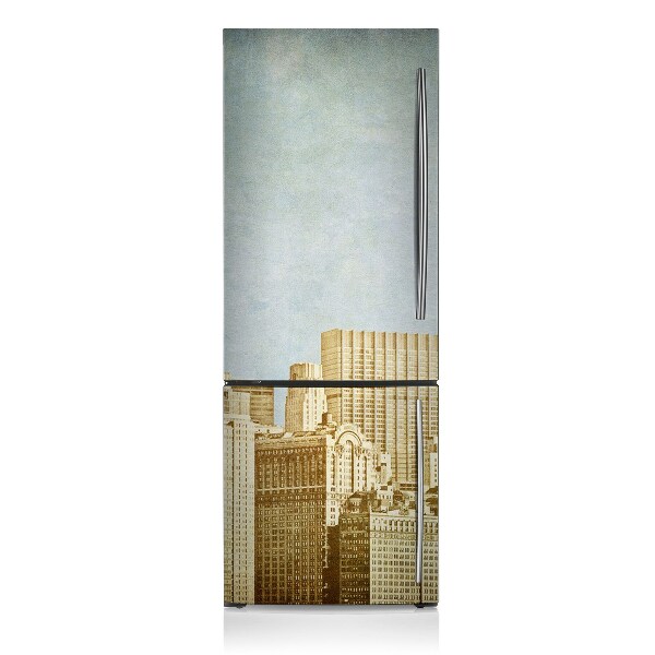 Magnetic refrigerator cover Manhattan skyscrapers