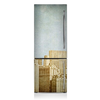 Magnetic refrigerator cover Manhattan skyscrapers