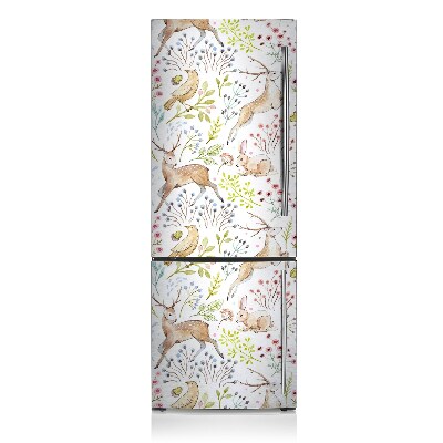 Decoration refrigerator cover Forest animals