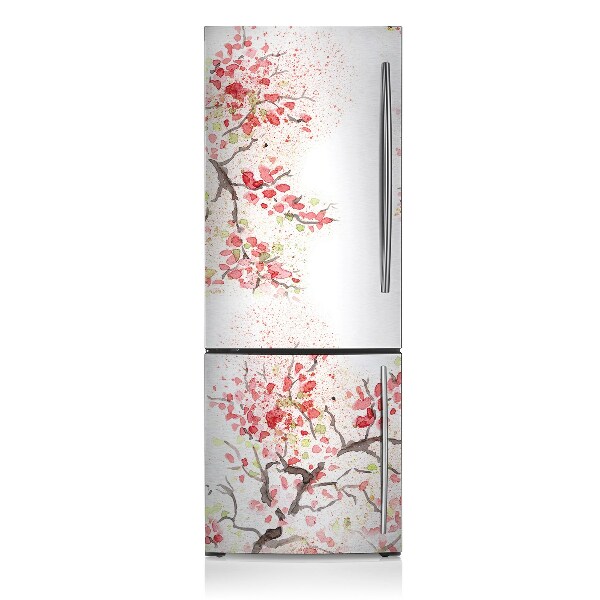 Magnetic refrigerator cover Cherry blossoms