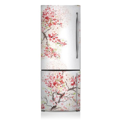 Magnetic refrigerator cover Cherry blossoms