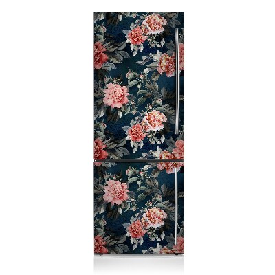 Magnetic refrigerator cover Red peonies