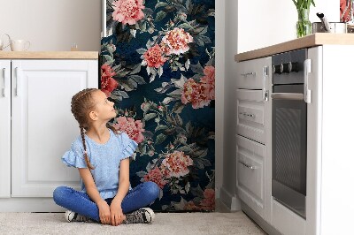 Magnetic refrigerator cover Red peonies