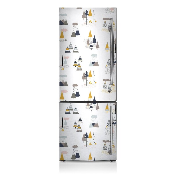 Decoration refrigerator cover Stretched trees