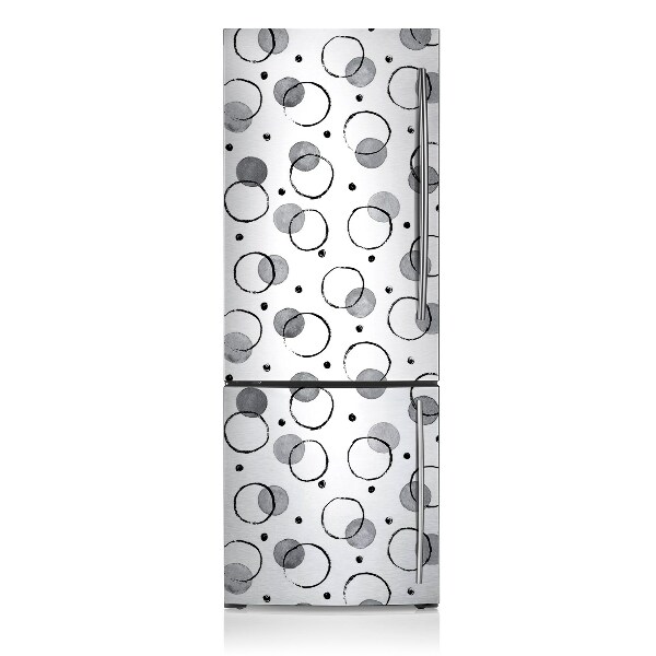 Magnetic refrigerator cover Inkjet circles