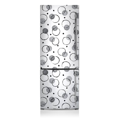 Magnetic refrigerator cover Inkjet circles