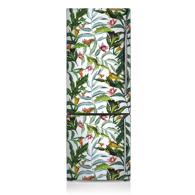 Magnetic refrigerator cover Tropical flora