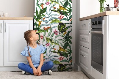 Magnetic refrigerator cover Tropical flora