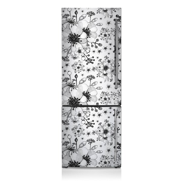 Magnetic refrigerator cover Black and white pattern