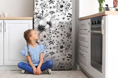 Magnetic refrigerator cover Black and white pattern