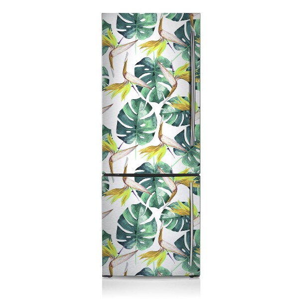 Decoration refrigerator cover Exotic leaves