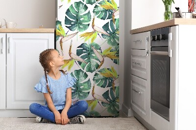 Decoration refrigerator cover Exotic leaves