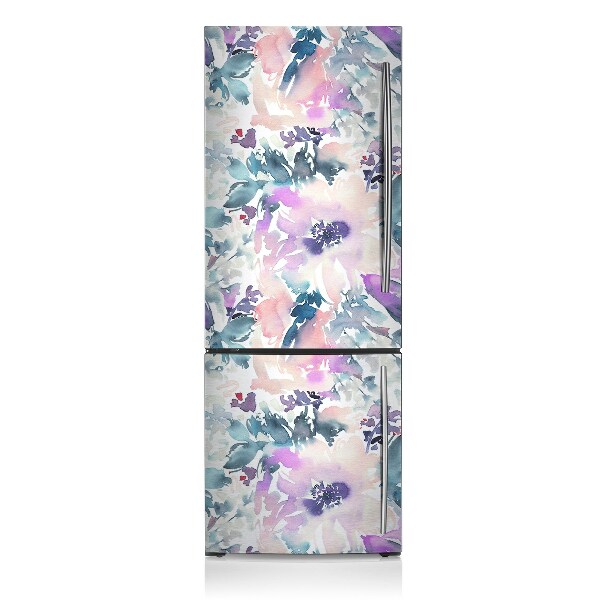 Magnetic refrigerator cover Garden with flowers