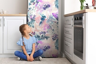 Magnetic refrigerator cover Garden with flowers