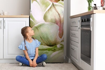 Decoration refrigerator cover Magnolia flowers