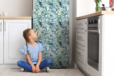 Magnetic refrigerator cover Pastel leaves