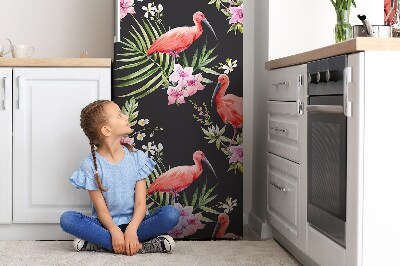 Decoration refrigerator cover Black flaming