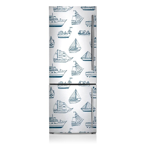 Decoration refrigerator cover Blue ships