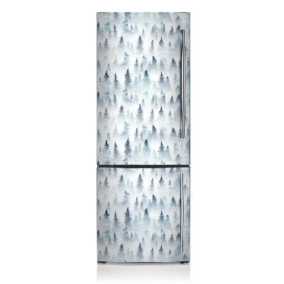 Magnetic refrigerator cover Foggy forest