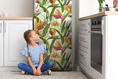 Magnetic refrigerator cover Tropical plants