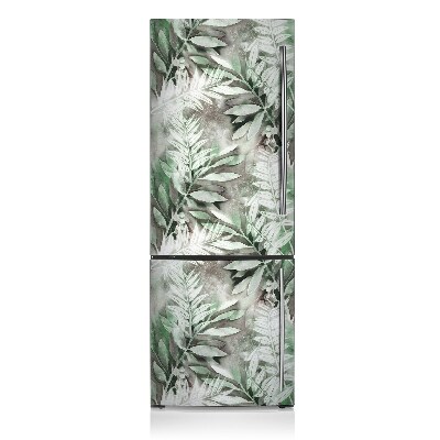 Magnetic refrigerator cover Tropics leaves