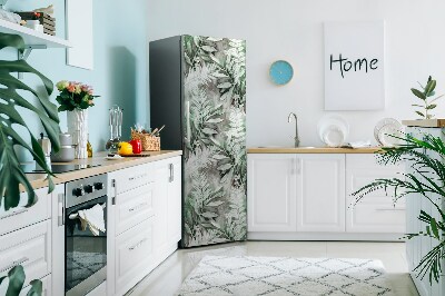 Magnetic refrigerator cover Tropics leaves