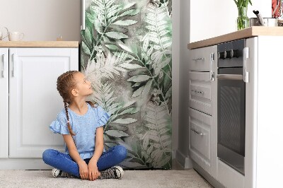 Magnetic refrigerator cover Tropics leaves