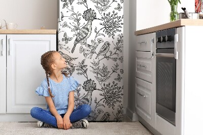 Decoration refrigerator cover Sketched birds