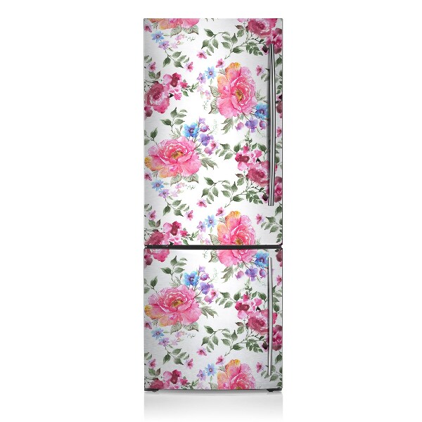 Decoration refrigerator cover Pink watercolor