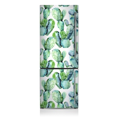 Magnetic refrigerator cover Cactus watercolor