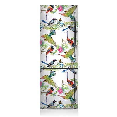 Decoration refrigerator cover Colorful birds