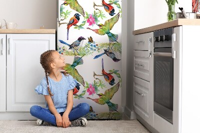 Decoration refrigerator cover Colorful birds