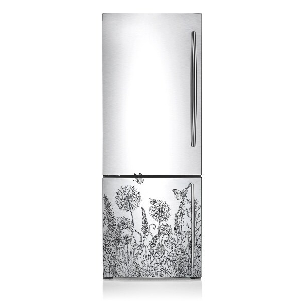 Decoration refrigerator cover Sketch of flowers