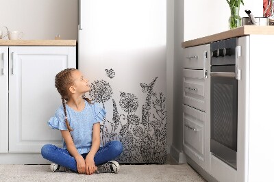 Decoration refrigerator cover Sketch of flowers