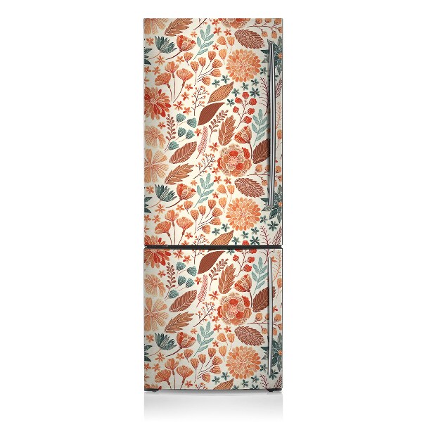 Magnetic refrigerator cover Artistic flowers