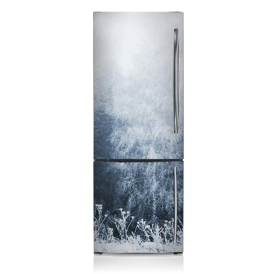 Decoration refrigerator cover Winter trees