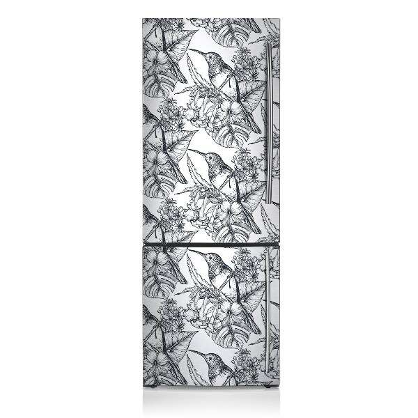 Decoration refrigerator cover Drawn birds