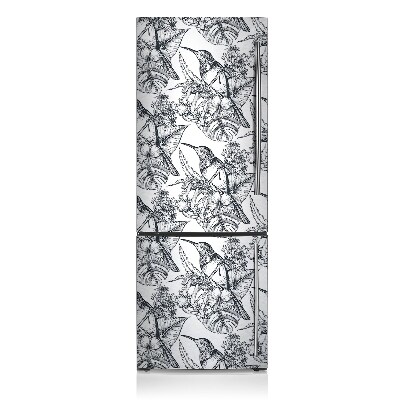 Decoration refrigerator cover Drawn birds