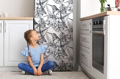 Decoration refrigerator cover Drawn birds