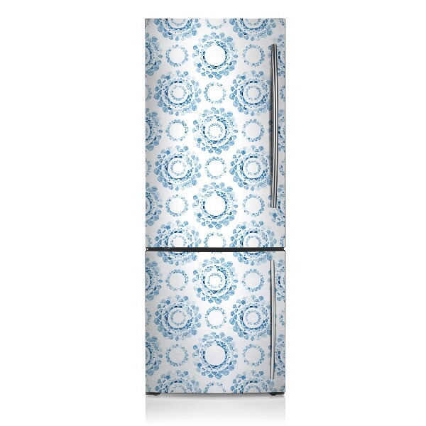 Decoration refrigerator cover Blue wheels