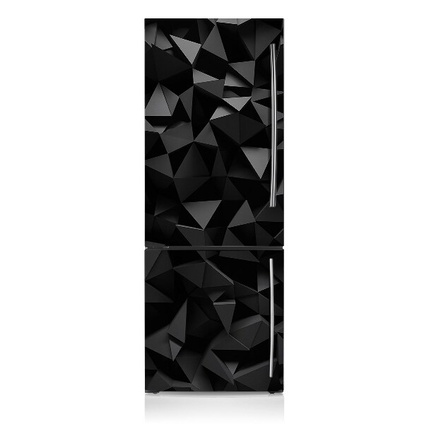 Magnetic refrigerator cover Black abstraction