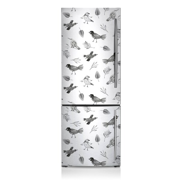 Magnetic refrigerator cover Drawn birds