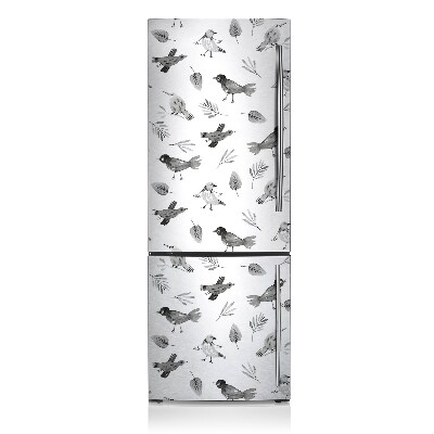 Magnetic refrigerator cover Drawn birds