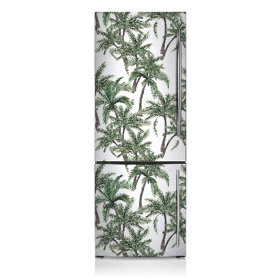 Magnetic refrigerator cover Tropics and palm trees